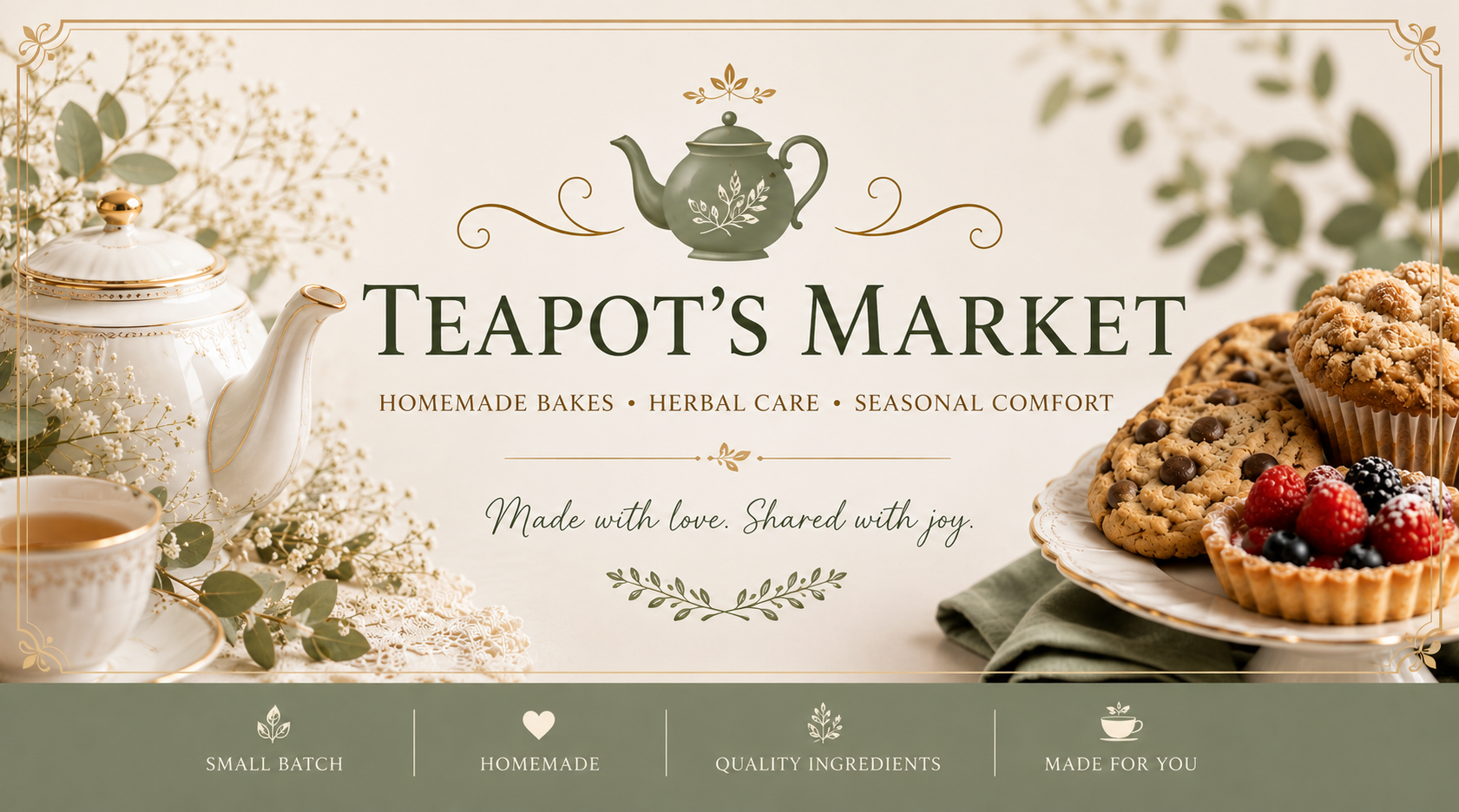 Teapot's Market bakery and herbal collection
