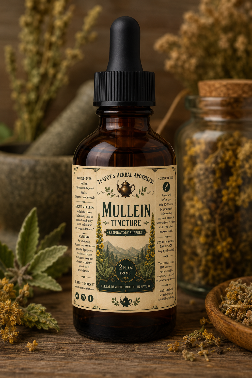 Mullein Tincture bottle